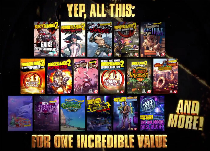 borderlands 2 dlc list and price