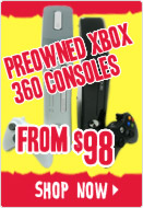 Biggest Sale Ever! Preowned Xbox 360 Consoles from $98!